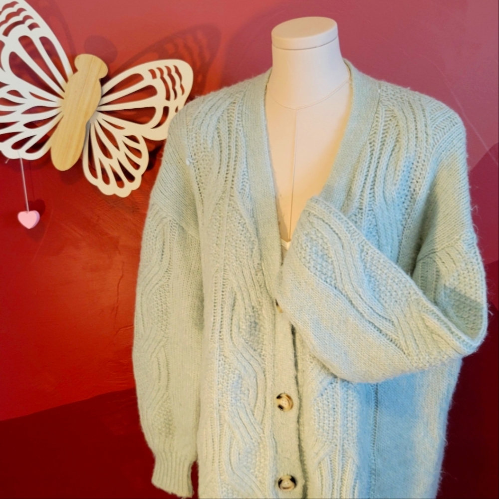 Mint Green Cardigan size Medium